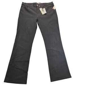 Robert Kitchen Wide Leg Stretch Pant 16 Black Mid Rise Whimsygoth Office Capsule